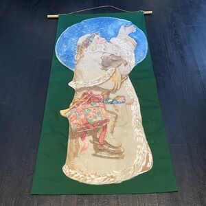 FATHER CHRISTMAS Daisy Kingdom Large 60” Christmas Fabric Hanging Wall‎ Decor